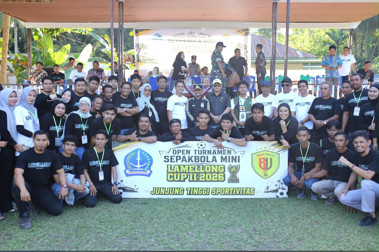 Buka Turnamen Mini Soccer Lamellong Cup II, Bupati Bone: Dari Kompetisi Ini Lahirlah Bibit Atlet Harumkan Nama Daerah
