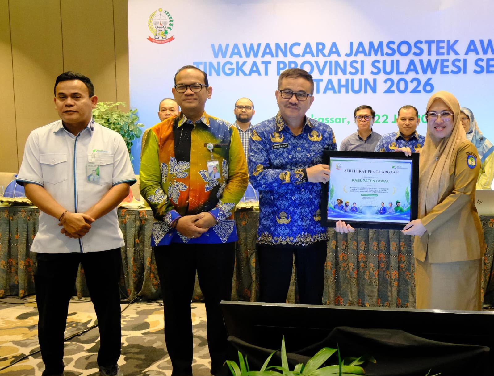 Lolos Tahap Wawancara Jamsostek Award, Bupati Gowa Tampilkan Capaian Perlindungan Pekerja Lampaui Target