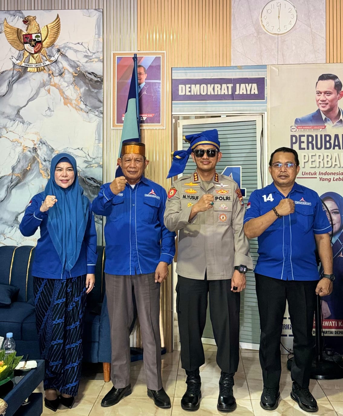 Kapolresta Gowa dan Demokrat Perkuat Sinergi, Sepakat Jaga Kondusivitas Daerah
