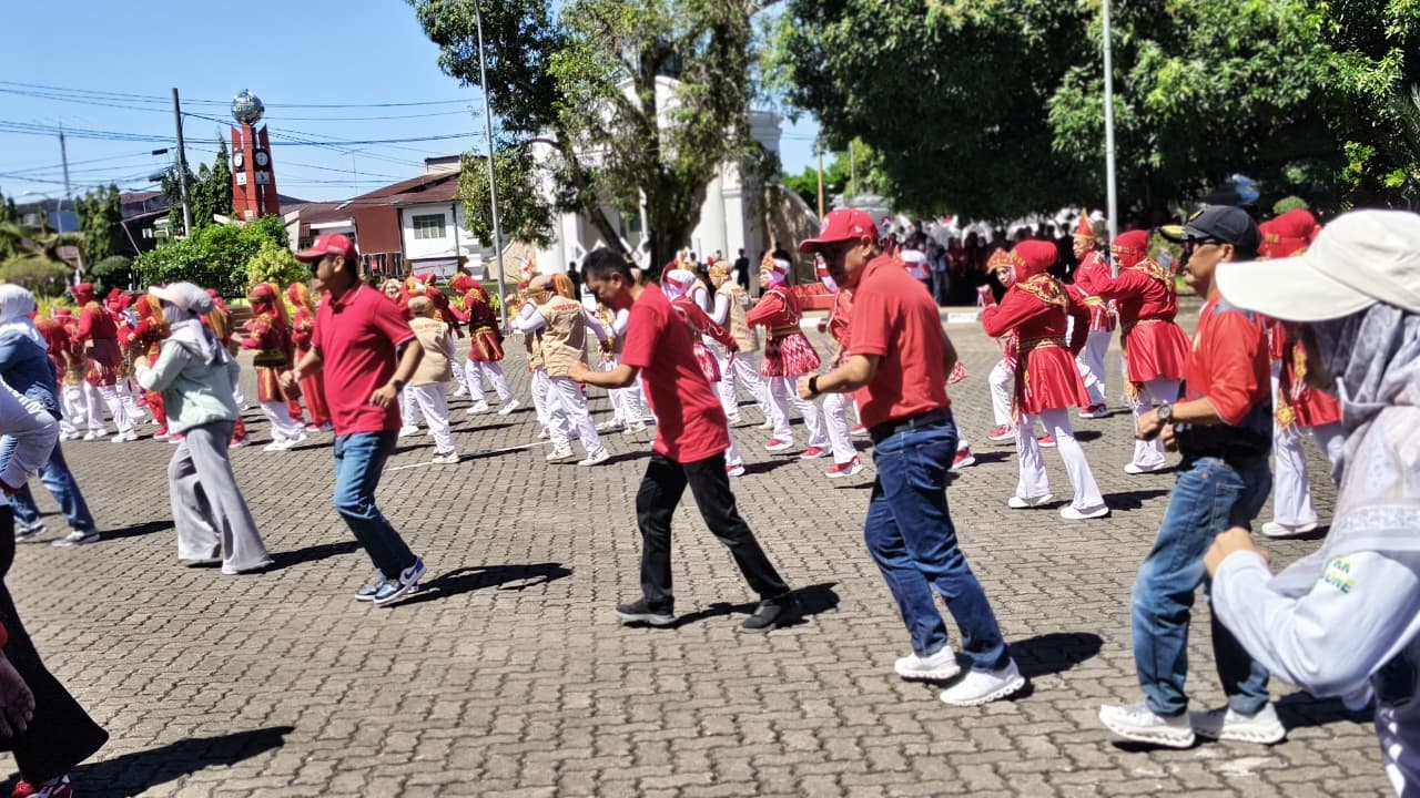 20 OPD Adu Kreativitas di Lomba Senam HUT RI, Wabup Bone: Kemerdekaan Harus Dirayakan Bersama