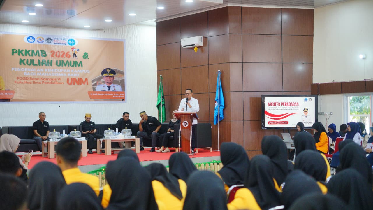 Di Hadapan 180 Mahasiswa Baru, Wabup Bone Ingatkan Bahaya Jadi Budak Algoritma